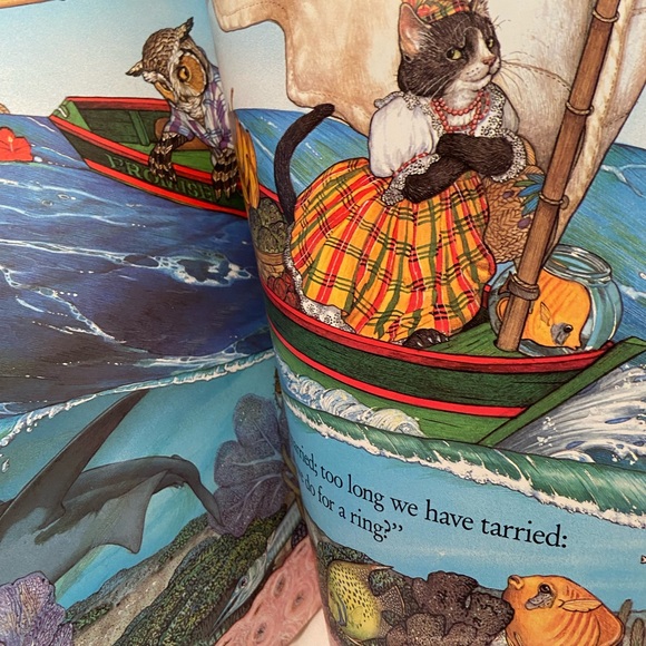The Owl And The Pussycat Edward Lear Jan Brett  BOOK 1991 Caribbean cat Pictures - Picture 14 of 15
